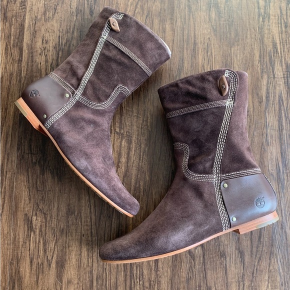 Timberland Shoes - Timberland Dark Brown chocolate Leather Boots